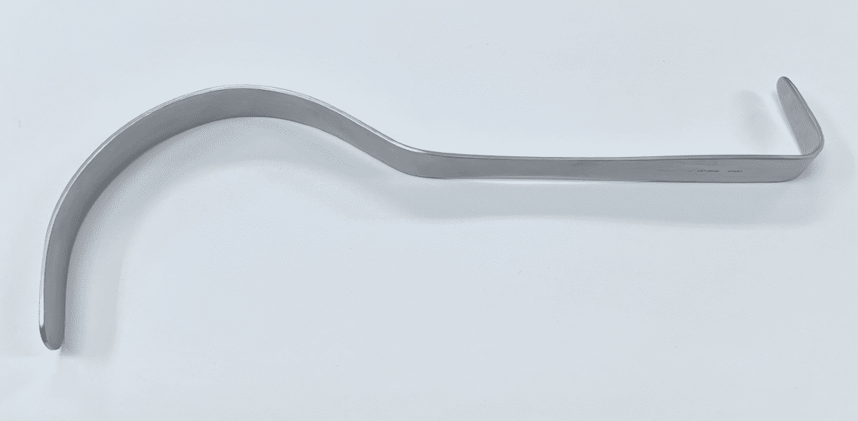 Deaver Retractor Bead Blasted on a White Background