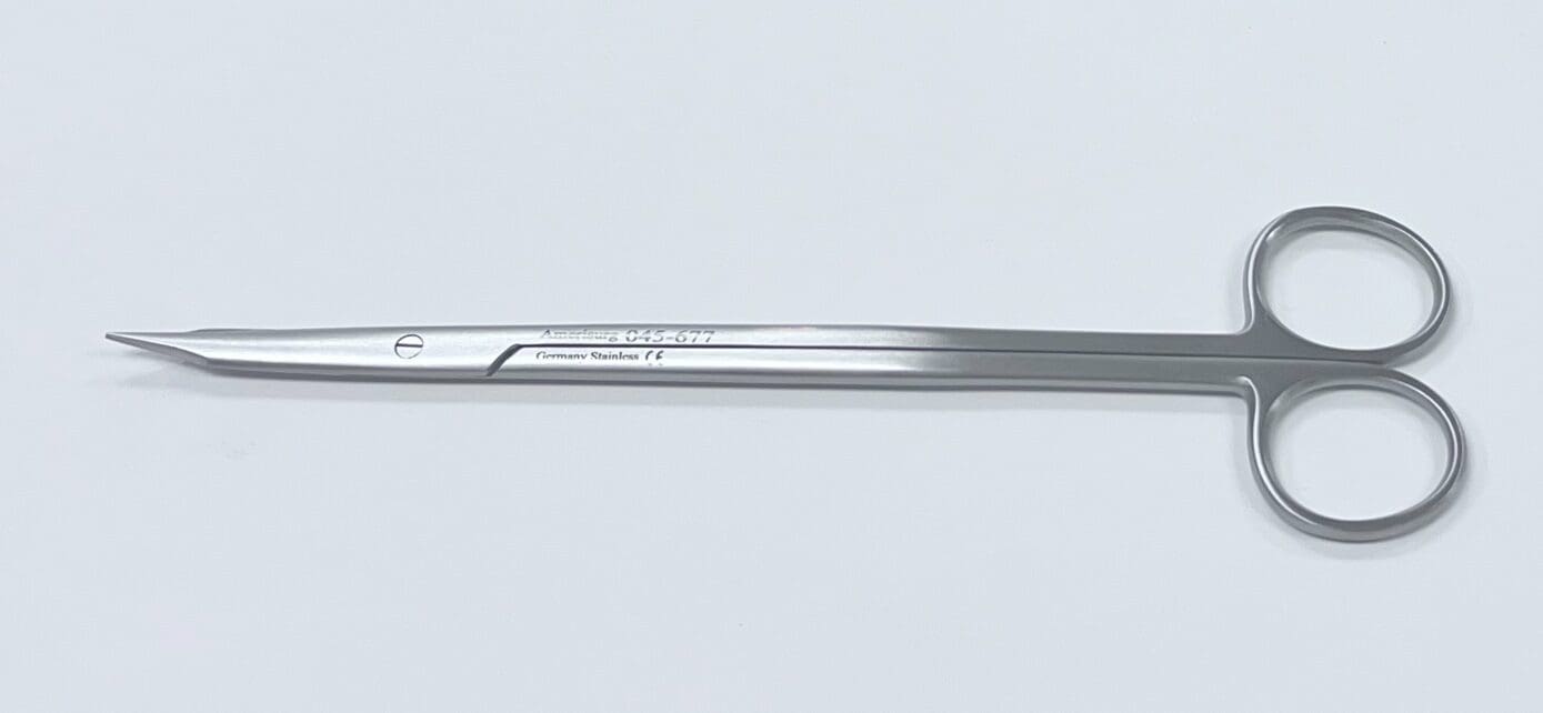 A POTTS TENOTOMY SCISSOR on a white surface.