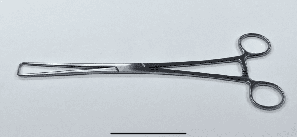 Schroeder Tenaculum Forceps on a White Background