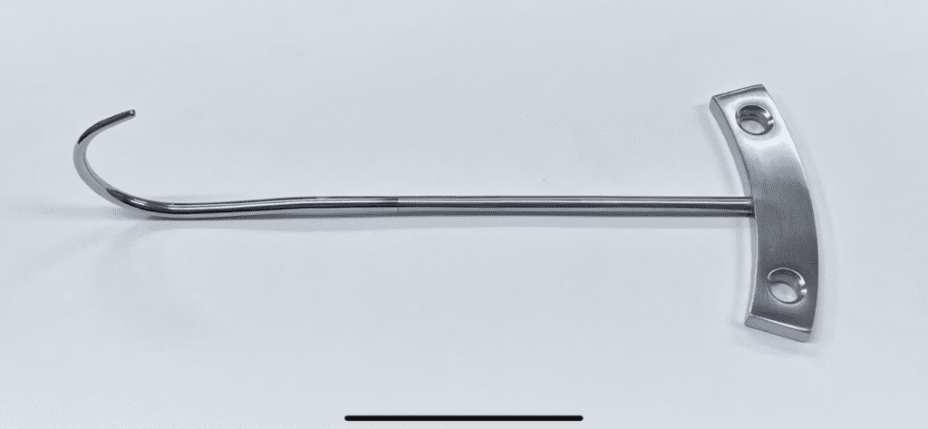 A BONE HOOKS, LOMBARDI TYPE with a hook attached to it.