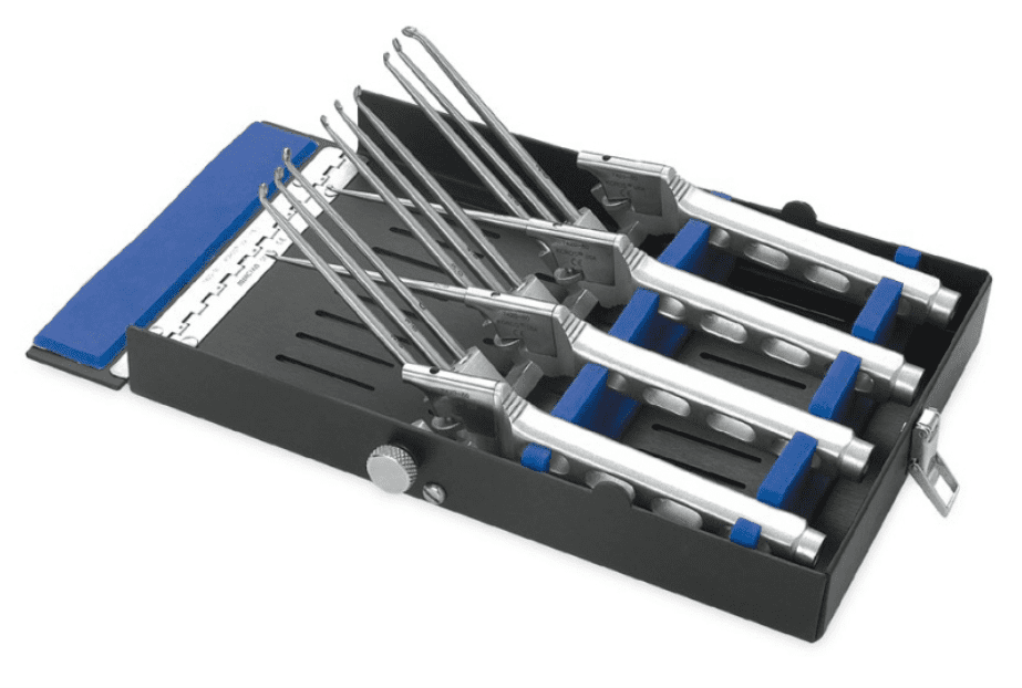 Cervical Micro Curette Set on a White Background