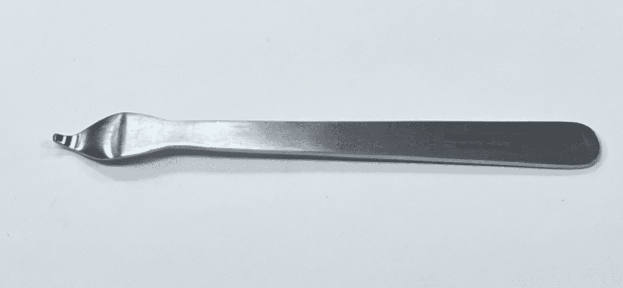 A HOHMANN RETRACTOR on a white surface.