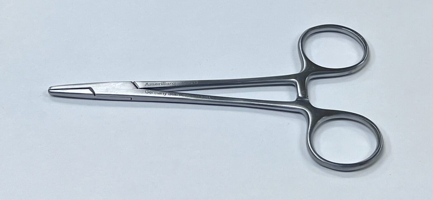 Halsey Needle Holder on a White Background