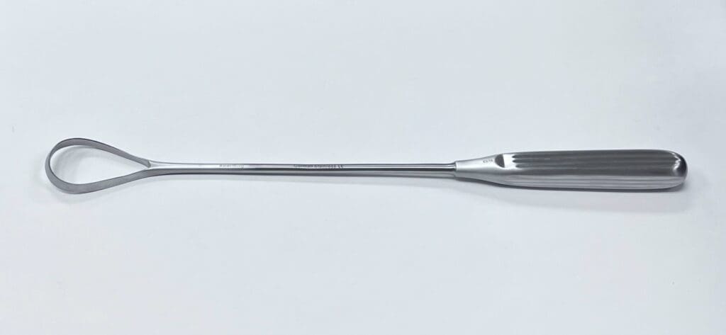 Hunter Uterine Curette on a White Background