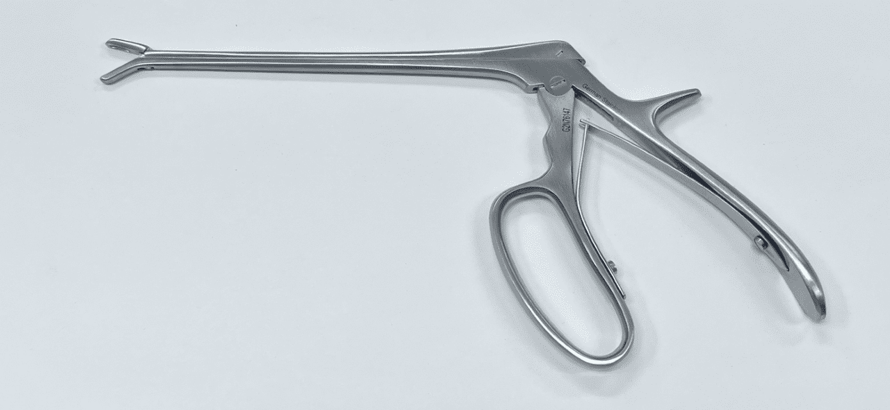 A pair of FERRIS-SMITH SPURLING IVD RONGEUR on a white surface.