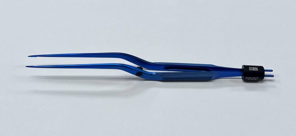 Titanium Bipolar Forceps on a White Background