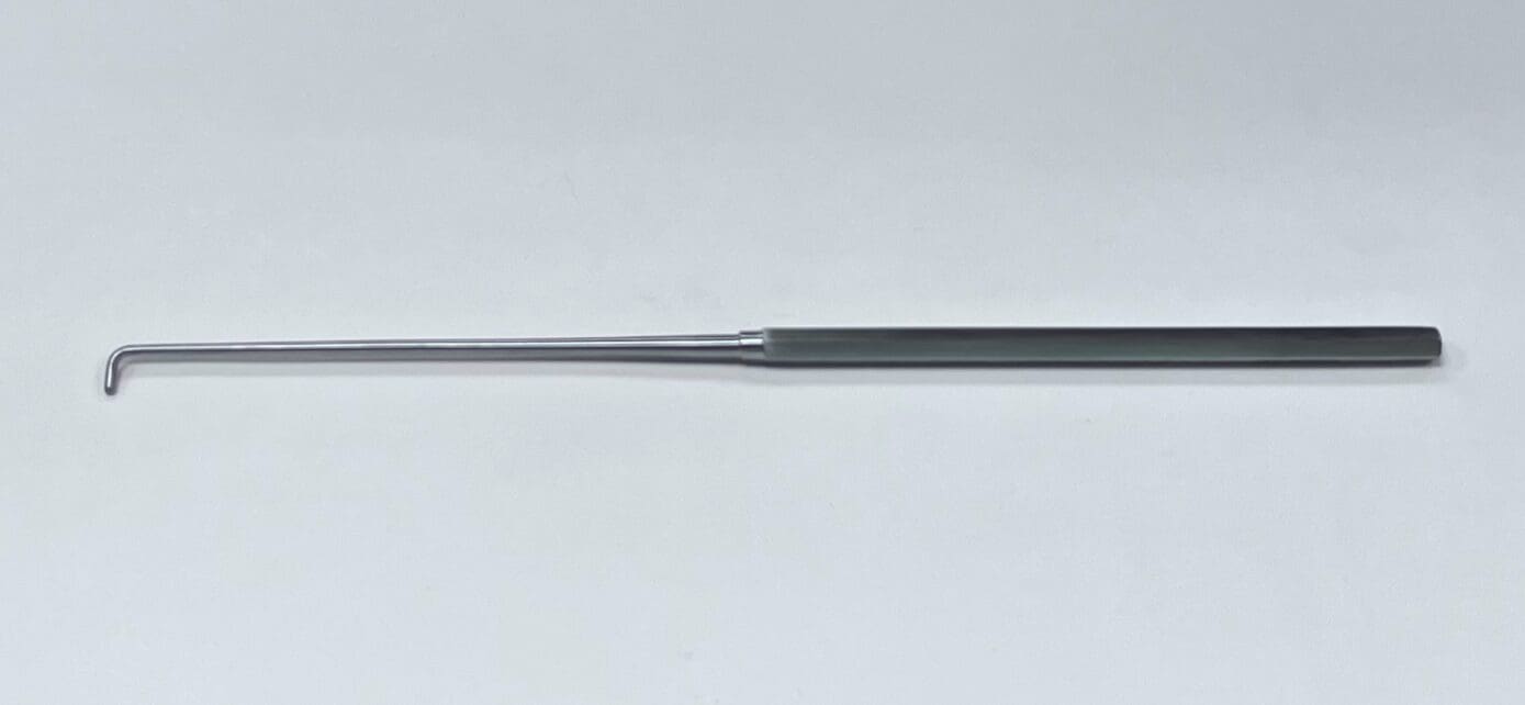 Crile Nerve Hook Placed on a White Background