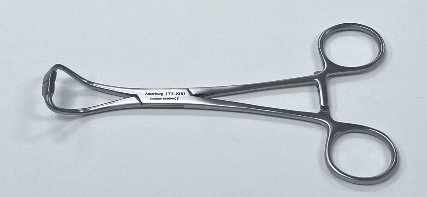 A PEERS NON-PERFORATING TOWEL CLAMP on a white surface.